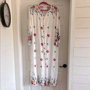 Bella Moda Moroccan Floral Embroidered Dress